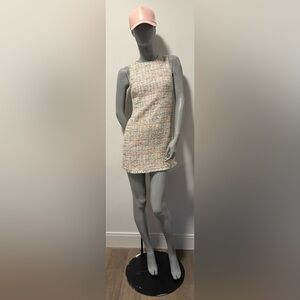 Alice + Olivia Multicolor Tweed Mini Dress